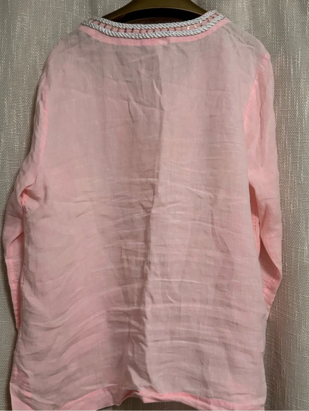 Lilly Pulitzer Blush Pink V-Neck Embroidered Tunic - Picture 4 of 4